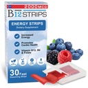 Essentiële Bron 2.000 mcg Methylcobalamine Vitamine B12 Sublingual Energy Strips Biotin, B6, 5-MTHF L-Methyl- en-Middelbaar Sublingual B12 Vitaminen, Folaat . Energie, Zenuwfunctie - 30 Strips