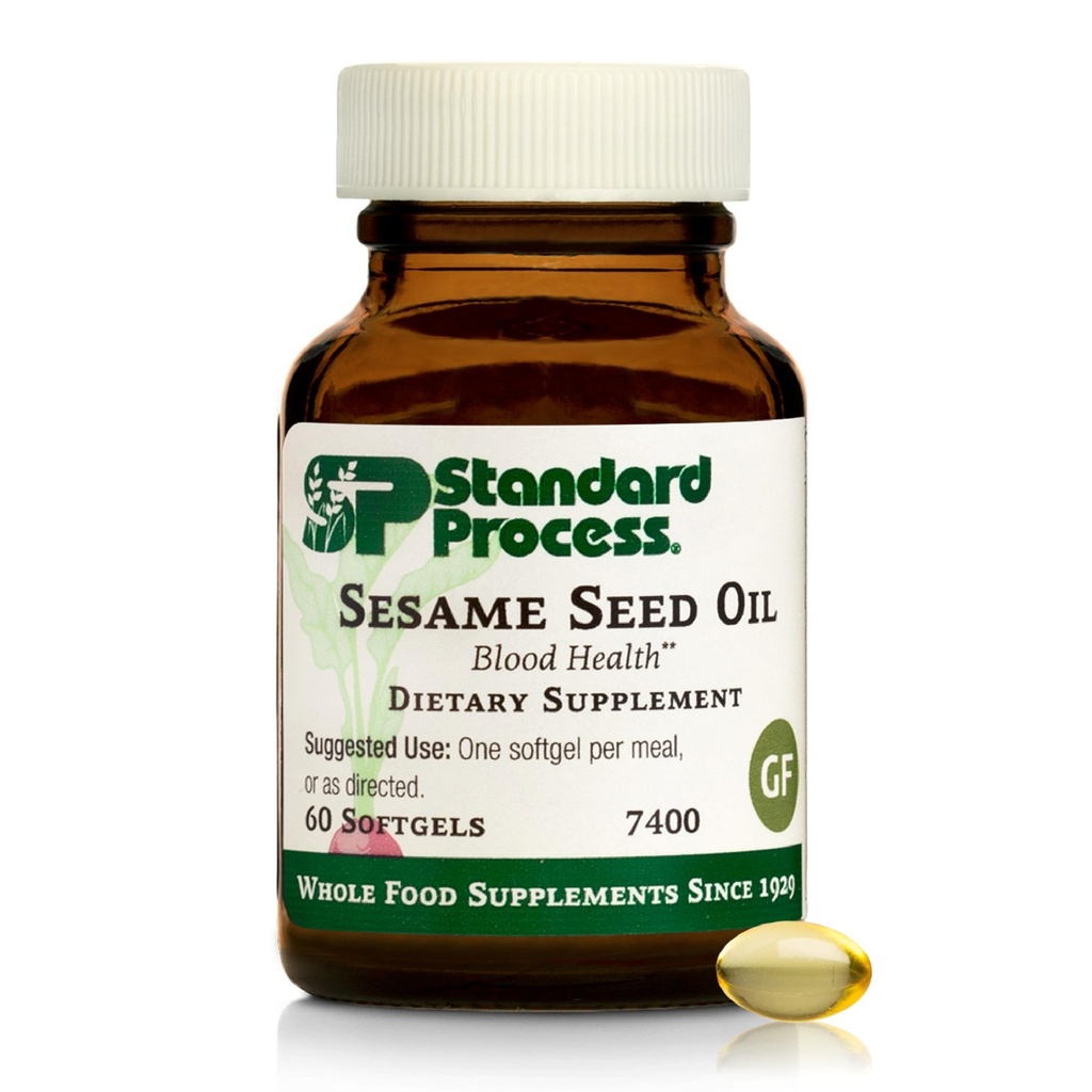 Standaardproces Sesamzaadolie - Whole Food Antioxidant, Gezond Bloed, Immuun Ondersteuning Supplement, Lever Ondersteuning en Lever Supplement met Sesamzaadolie - 60 Softgels