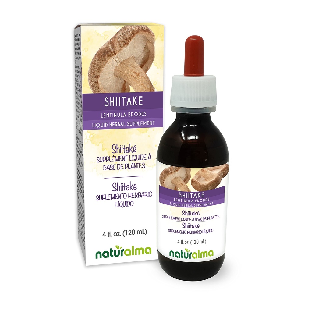 Naturalma Shiitake (Lentinula edodes) Fungus of Mushroom Alcoholvrije Tinctuur 4 fl oz Liquid Extract in druppels