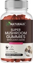 MINATURALS Super Paddestoel Gummies voor volwassenen, 10X paddo supplement w/Lions Mane, ondersteunt hersenen en immuunsysteem gezondheid, Geen pillen & Capsules