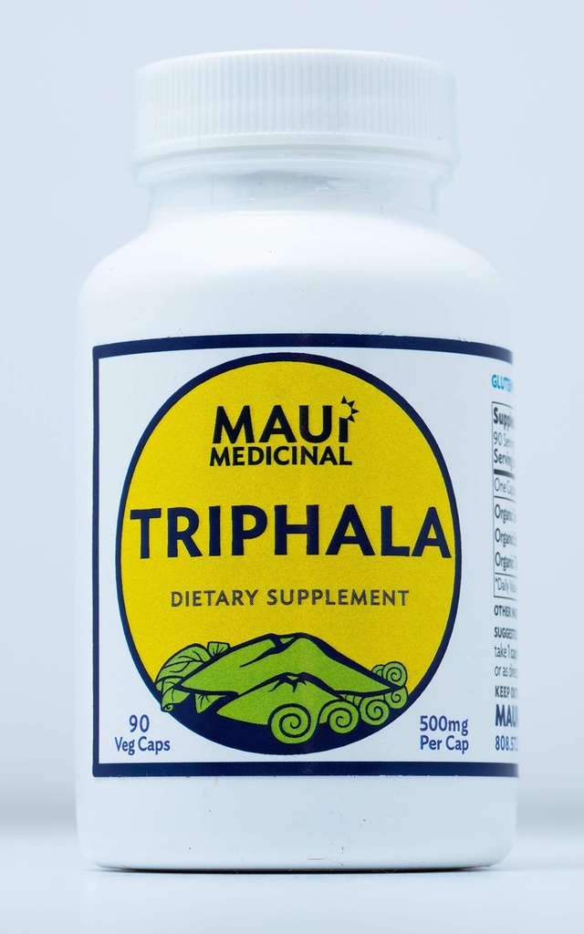 TRIPHALA 90 Veggie Capsules - 500 mg per capsule Biologische Kruidenformule