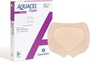ConvaTec AQUACEL Foam 8"x7" Sacrale Wond Jurk met Siliconen Gel Kleefstof, Waterdicht, Flexibel, Medische Kwaliteit met Hydrofiber Technologie, Steriel, Rechthoek, 5ct Box