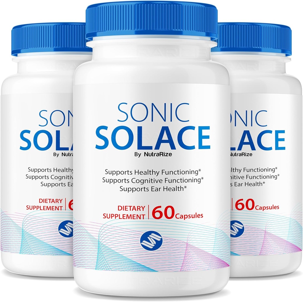 (3 Pack) Sonic Solace - Geavanceerde formule om gezond gehoor te behouden, Official Sonic Solace for Ear Health, All Natural Support for Overall Well-Being, SonicSolace Review (180 Capsules)