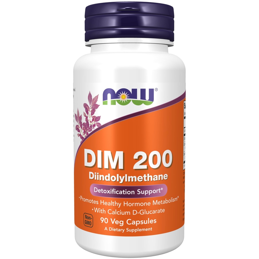 NU voedingssupplementen, DIM 200 (diindolylmethaan) met calcium-D-glucaraat, 90 Veg capsules