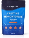 Luckycare Creatine Monohydraat - 5000 mg Pure Micronized Creatine - Createine Powder Support for Strength & Performance - 100 porties, 500G