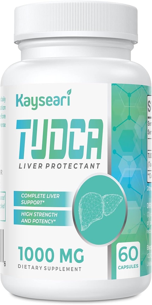 TUCCA Bile Zouten Supplement 1000mg - 60 Veggie Capsules,Liver Ondersteuning Supplement voor Detox Reiniging,Gelatin Gratis