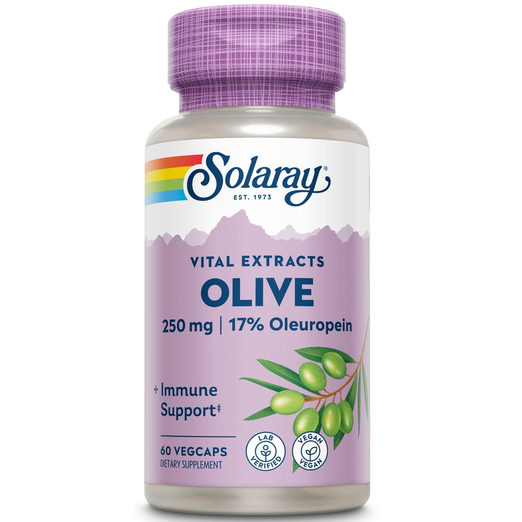 SOLARAY Olijfblad Extract Supplement, 250mg