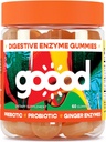 Goood Probiotic & Prebiotic Gummies - Probiotic Gummies for Women & Men with Dispensive Enzyme - Sugar Free Kids Probiotic Gummies - Non-GMO & Vegan Fiber Gummies for Bloating Relief - Citroensmaak