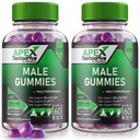 (2 Pack) Apex Testodrive, Apex Testodrive Dieetsupplement voor mannen, Apex Testodrive won all-natuurlijke formule voor de algehele wellness en piekprestaties, Apex Testo Drive Gomitas Review (120 Gummies)