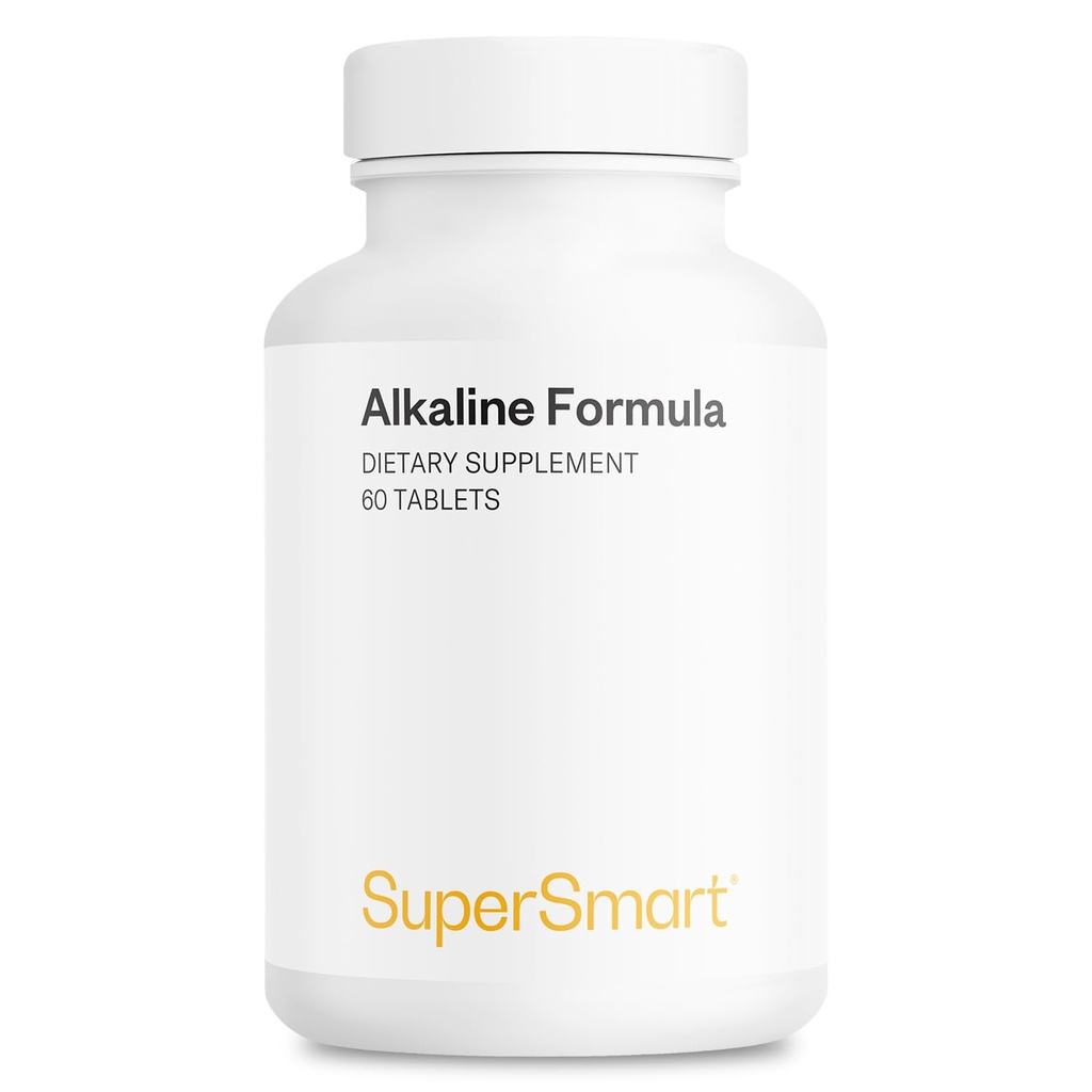 Supersmart - Alkaline Formula Supplement (Advanced Formula) - with Potassium Phosphate, Calcium & Magnesium Citrate - pH Balance | Non-GMO & Gluten Free - 60 Tablets