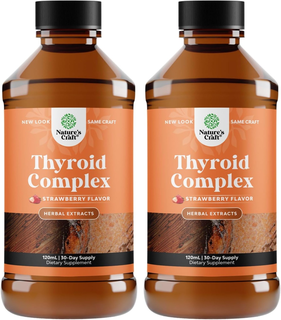 High Absorption Thyroid Support Supplement - Vegan Liquid Iodine Supplements for Thyroid Support for Women and Men with Myo-Inositol Selenium and Stinging Nettle for Enhanced Energy and Focus 2 Pack
