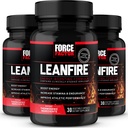 FORCE FACTOR LeanFire, 3-Pack, pre-workout energie pillen met groene thee extract en cafeïne om energie te verhogen, bouwen Lean Muscle, verbeteren van de atletische prestaties, en verbetering van de focus, 90 capsules