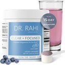 Magnesium Powder Supplement Made in USA MixedBerry 75g, Magnesium L-Threonate Powder for Sleep, Brain Support, Non-GMO Easy to Mix Magnesium Supplement Powder for Adults-Clear and Focused by Dr. Rahi