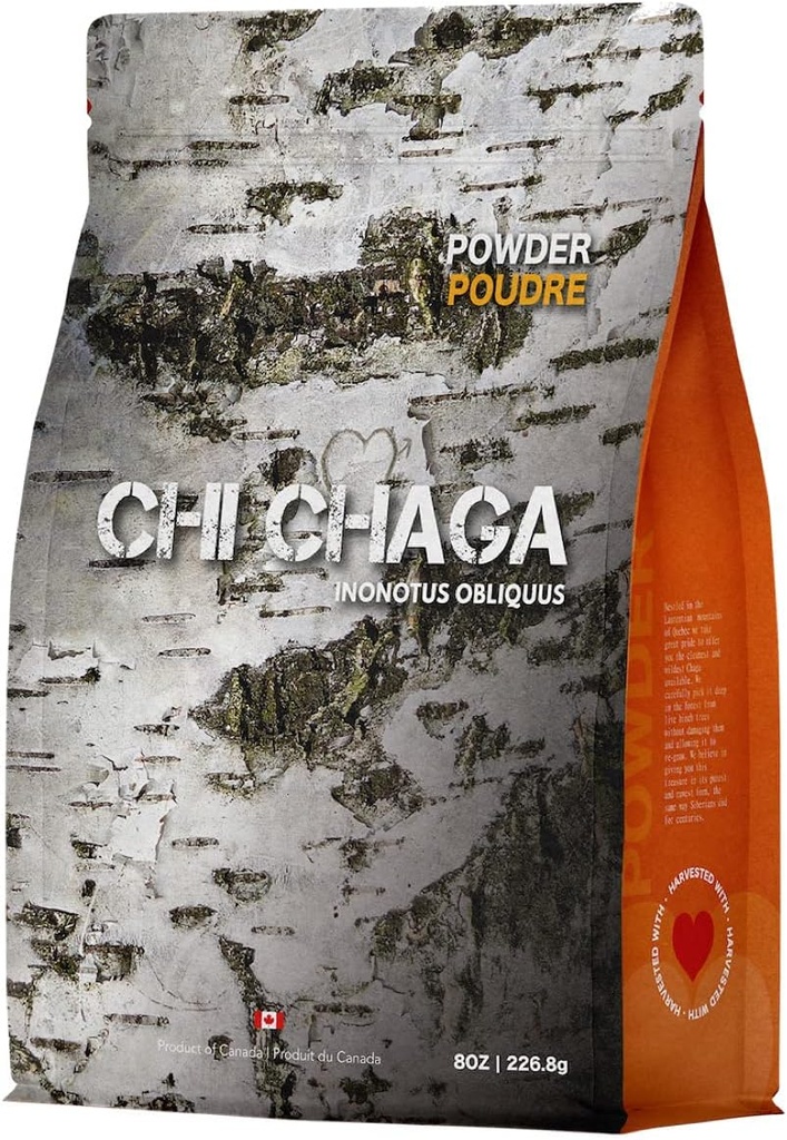Premium Biologische Chaga paddopoeder - 8 oz van Authentic 100% Wild Geoogst Canadese Chaga Tea