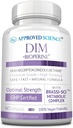 Goedgekeurde Wetenschap DIM - Estrogeen Metabolisme Ondersteuning - DIM, Broccoli Spruit, Mosterdzaad, Calcium D, BioPerine - Vegan - 1 Fles - 60 Capsules