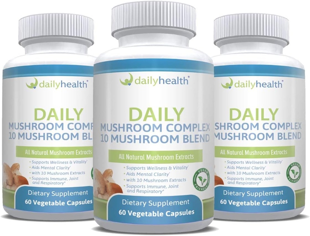 Dagelijkse gezondheid 10 paddo Blend Complex Alle natuurlijke extract Vegan vriendelijk 180 Veg capsules