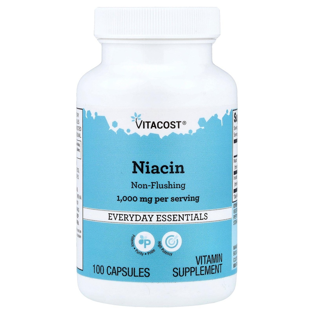 Vitacost Niacin Non - Flushing - 1000 mg per portie - 100 capsules