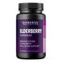 Sambucus Black Elderberry Capsules - Immune Support Supplement voor volwassenen - 400 mg extract per portie voor algemene wellness - Vegetarisch-vriendschappelijk, niet-GMO, ongearomatiseerd - 60 Telling, 2 maanden levering