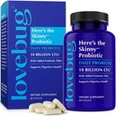 LOVEBUG Skinny Prebiotica en Probiotica voor vrouwen Digestieve Gezondheid & Immuun Ondersteuning - 10 miljard CFU Probiotische Strains Gut Health, Gas, Constipatie & Bloating, 60ct