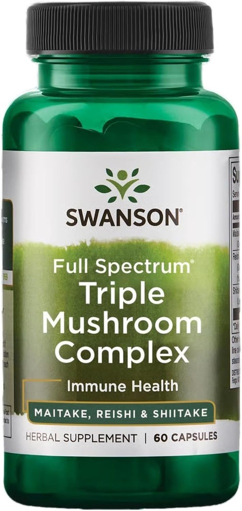 Swanson Volledige Spectrum Triple Mushroom Complex 60 Capsules