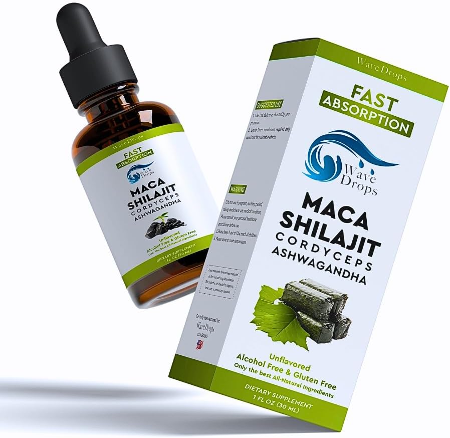 Algemene Maca, Shilajit, Cordyceps, Ashwagandha Liquid Drops 
