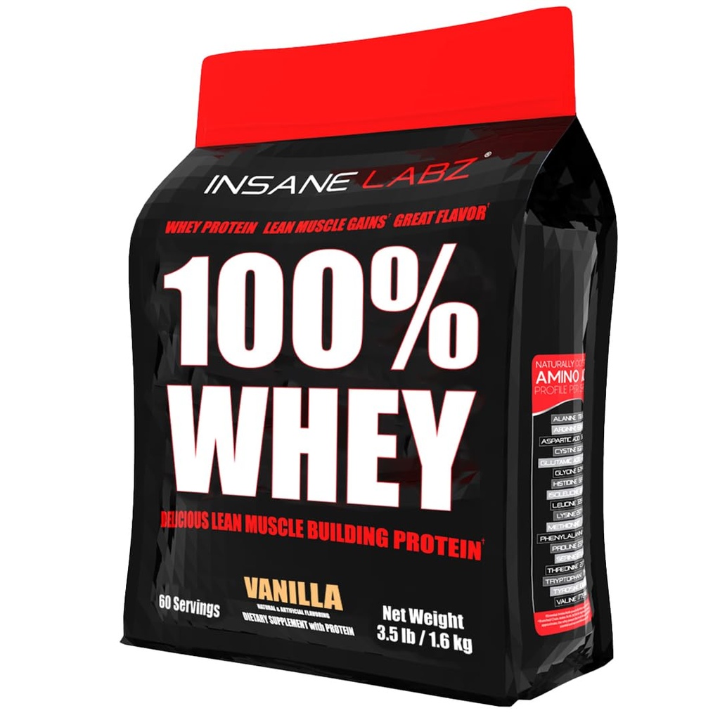 Insane Labz 100% Wei Proteïne (60 porties, Vanille)