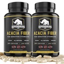 Fast Acting, Biologische Acacia Senegal Fiber Capsules 600pk. Natuurlijke Oplosbare Fiber Supplement Pill. Vegan Prebiotic Capsules.