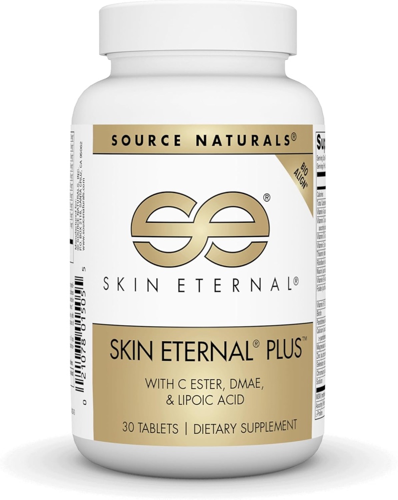 Bron Naturals Skin Eternal Plus, met C Ester, DMAE, & Lipoïnezuur - 30 tabletten