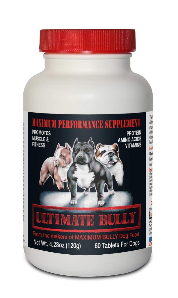 Ultimate Bully - Maximale prestaties Canine Supplement, 60 tabletten, Made in The USA
