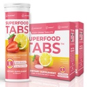 Superfood Tabs Superfoods Company Detox Cleanse Drink - Supplement for Women & Men - Support Healthy Weight, Digestive Health, Cravings & Bloating Relief - Strawberry Lemonade Flavor [60 Tablets]