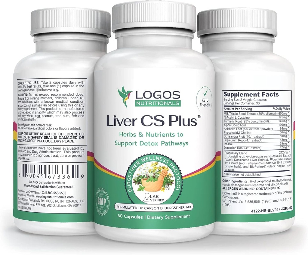 Lever CS PlusTM - 60 Krachtige lever Detox Formula Veggie Caps - Glutathion verhogen en Oxidatieve Stress verlagen.
