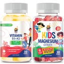 SUNNY SAM Magnesium Gummies for Kids and Vitamin D3 K2 Gummies 5000 IE.