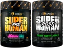 ALPHA LION Superhuman Pre Workout Powder & Post Workout Recovery Bundle (Miami Vice & Gany Smith Apple)