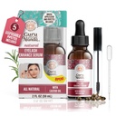GuruNanda natuurlijke Castor olie wimper verbeteren Serum met rozemarijn olie - borstel Applicator & 5 Pipetten, helpt natuurlijke haargroei voor wenkbrauwen & baarden, 2 Fl Oz