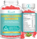 2 Pack Ashwagandha Gummies met Kurkuma GABA Mood Energie en Immune Ondersteuning, Aardbei Smaak 120 Ct