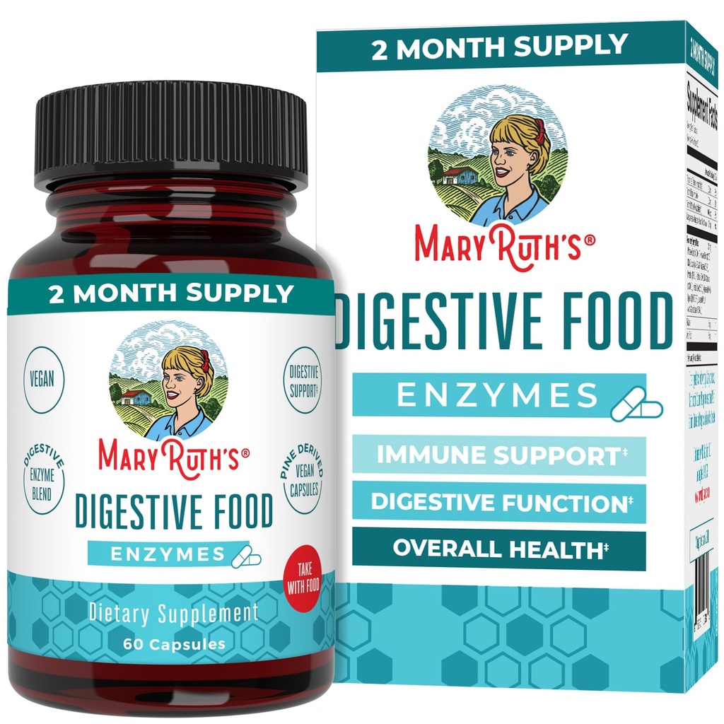 MaryRuth Organics Decompensative Enzymes Tot 2 Maanden Levering Vegan Dispensive Health Aid and Gut Health Enzyme Complex Meer dan 12 Enzymes