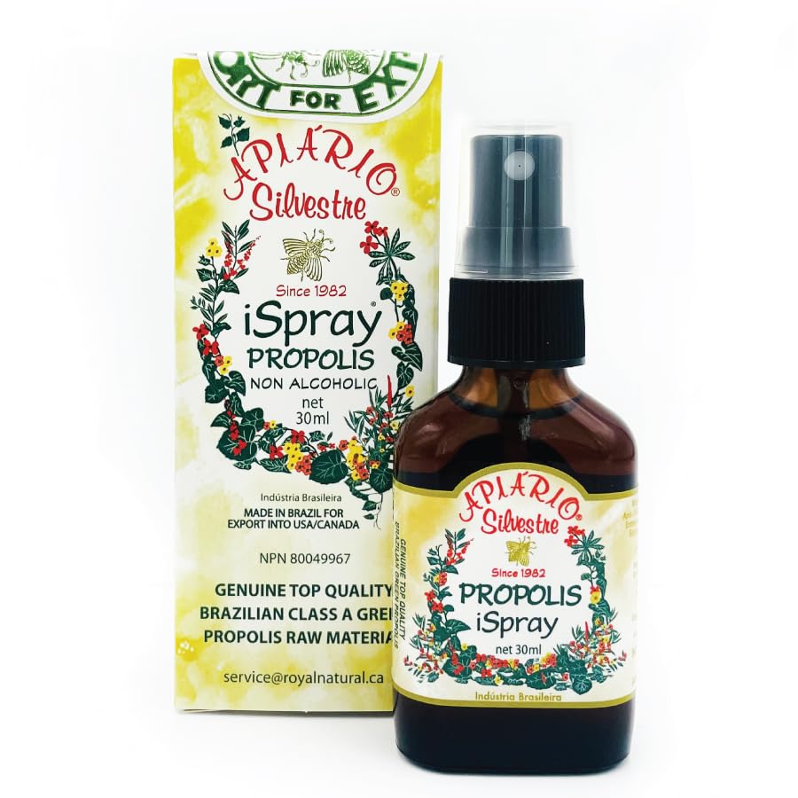 Generieke Apiario Silvestre Braziliaanse Green Bee Propolis Spray Glycolic Extract 30ml (1 fles) -Niet alcoholisch, wasvrij, suikervrij