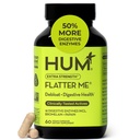 HUM Flatter Me Extra Sterkte Digestieve Enzymen voor vrouwen, Mannen, Digestieve Gut Bloating Supplement, Gember, Peppermint Leaf, Snelle Acting Anti Bloat Pillen Multi Enzyme voor het opblazen, 60 Capsules