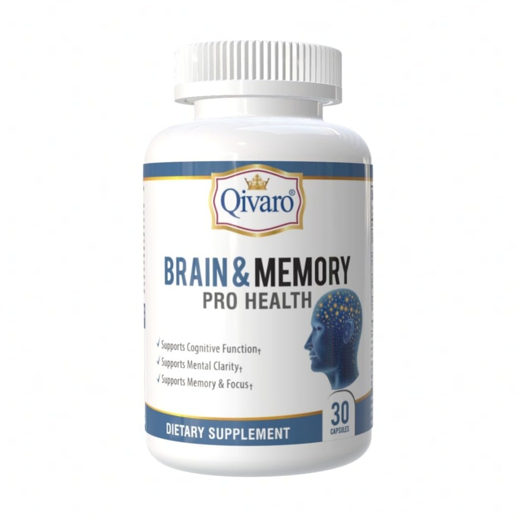 Brain & Memory Pro Health - Natural Support for Cognitive Function - Mind & Memory Supplement for Brain Health - Vegan and Non-GMO - Made in USA 30 Capsules