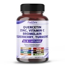 Quercetine Vlierbes Kurkuma Vitamine C Zink - Immuniteitssteun - Made in USA