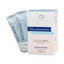 Relumins Marine Collagen Drink Mix 5000mg Type I, II, III Peptides with Glutathione, Green Tea, CoQ10 & Hyaluronic Acid for Smooth Glowing Skin - Blueberry Flavor - 100 Sachets + 10 Free