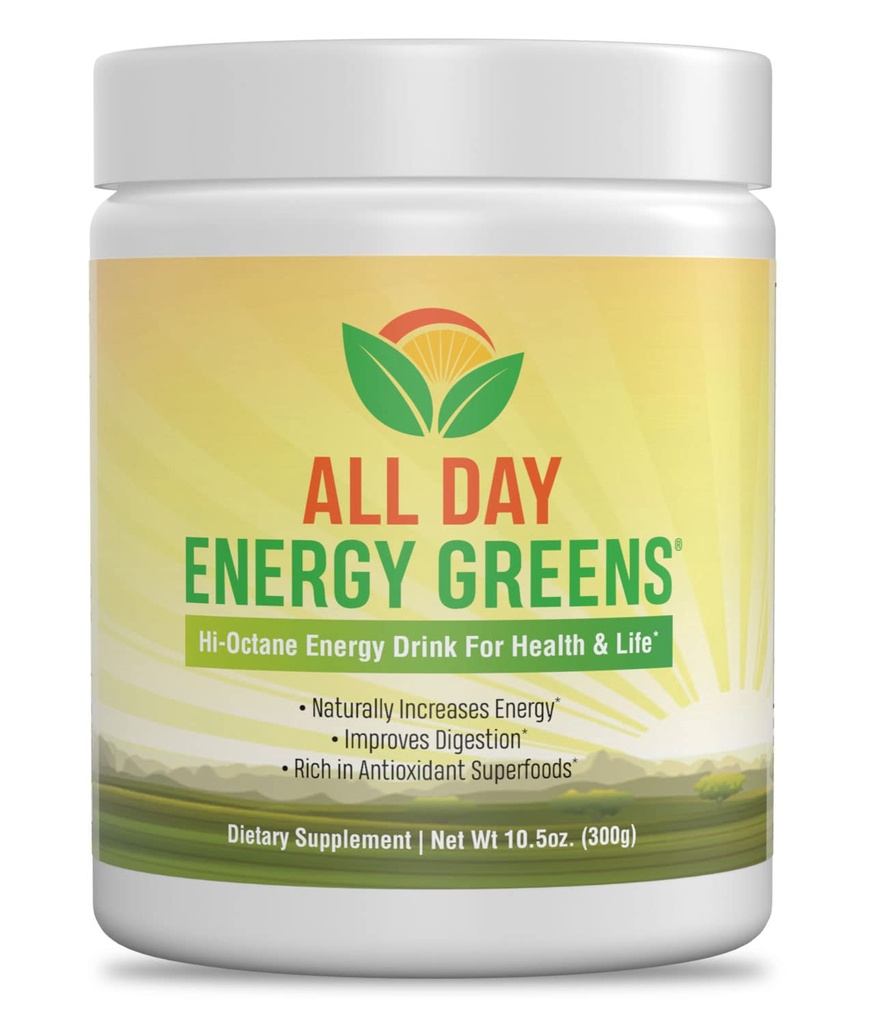 IVL - All Day Energy Greens - Supplement Powder Mix Drink, Greens Powder Superfood - Super Greens Blend voor optimale voeding, energie en spijsvertering, Green Juice Superfood Boost