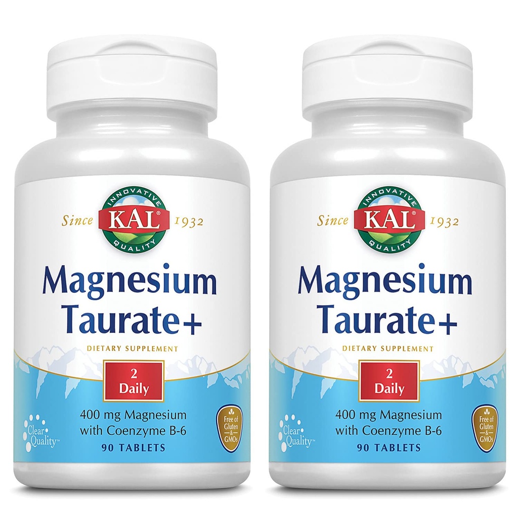 KAL Magnesium Taurate Plus 400mg w/Coenzyme B6 