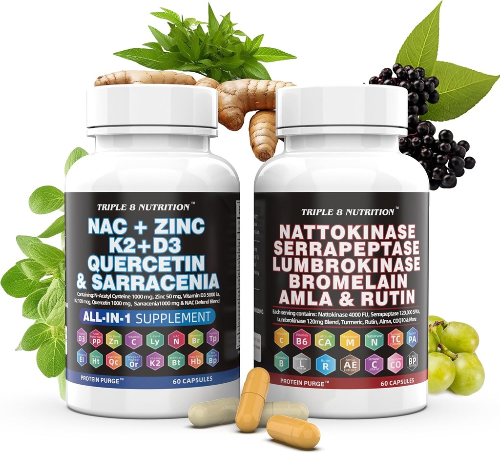 Proteïne Zuivering 28 Supplementen Formule Nattokinase Bromelain NAC Blend Kurkuma Curcumine