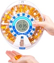 Zoksi Automatic Pill Dispenser Machine voor ouderen met alarm, elektronische pildispensers en Organisators, Getimede Medicatie Dispenser, Maandelijkse Geneeskunde Herinnering voor