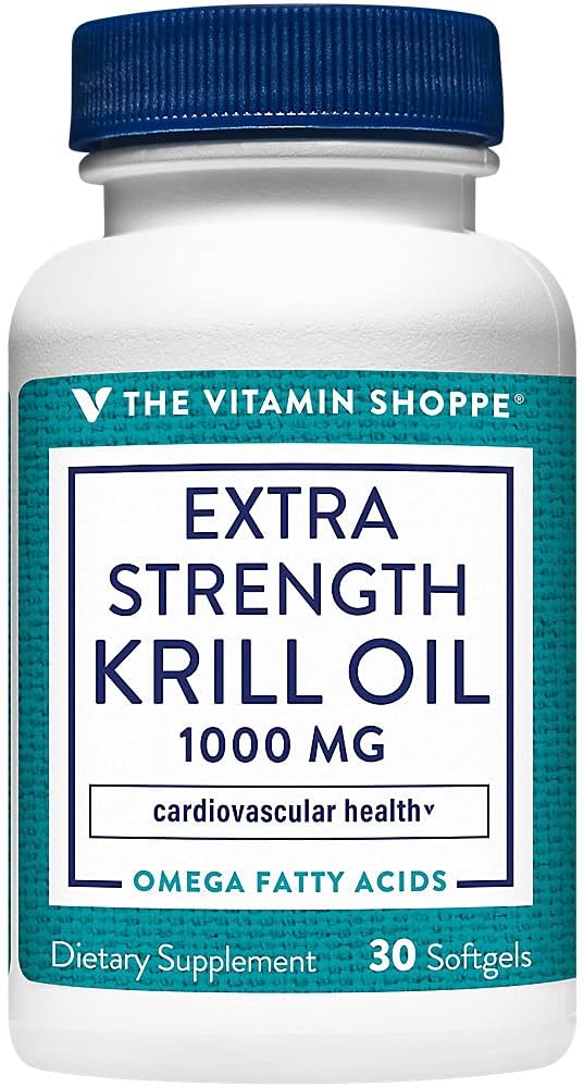De Vitamin Shoppe Extra Strength Krill Oil - MSC Certified Sustainable - 1.000 MG (30 Softgels)