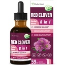 Red Clover Herb Extract Drops for Women Health Balance, 8-in-1 Herbal Formula Supplement for Menopauze Hot Flashes Relief with Dong Quai & Shatavari Extract, Alcohol Free Tinctuur.