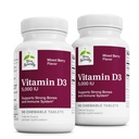 Terry natuurlijk vitamine D3 - Bone Health & Bone Sterkte Support Supplement - Immuunsysteem & Hersenondersteuning - 5.000 IE vitamine D tabletten met gemengde Berry Flavor - 90 kauwtabletten (verpakking van 2)