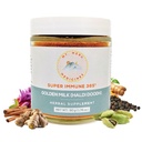 Mt.Meru Medicijnen Ayurvedic Haldi Doodh/Gouden Melk Superblend- met Immune Boosting Formula, Gluten-Free, voor Brain Health, Gut Support met High Curcumin Lakadong Turmeric (1.76oz/50g)