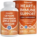 5-in-1 Ceylon Cinnamon Capsules 2355mg - Ceylon Cinnamon en Apple Cider Vinegar met Kurkuma, Panax Ginseng, Kaneel en Bioperine, 120 st.
